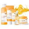 5Pcs Vitamin C Skincare Set, Skin Care for Kids, Skincare Gift Sets with Cleanser, Toner, Serum, Eye Cream, Facial Cream, Kids Skin Care Set for Girls Ages 8-12, Travel Size Facial Kit for Women Girls view 1