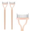 2 Pcs Eyelash Separator Tool Mascara Brushes Eyelash Comb Lash Separator Definer for Combing, Separating Lashes - Apricot Pink view 1