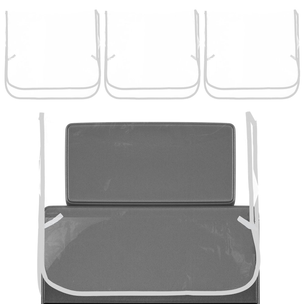 4Pcs Salon Chair Cover Clear Plastic Salon Chair Protectors Square Hairdressing Chair Back Covers Multipurpose Seat Covers Precision Stitched Clear Covers for Most Standard Salon Chairs Office Chairs
