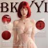 Bkiyyi Red Bob Wig with Bangs Short Red Straight Wig for Women Heat Resistant Synthetic Wig Colorful Bob Wigs for Grils Daily Party Halloween Cosplay Use 13inch view 4