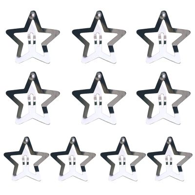 10 Pack Girls Metal Star Hair Clip Sweet Side Clips Silver Hairpin Hollow Star Hair Accessories For Women