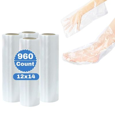 TP Plastic Paraffin Wax Liners for Hands and Feet, 960-Count Disposable Hand and Foot Liners for Paraffin Wax Treatments, Ideal for Home or Spa Use
