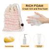 40 Soap Bags Mesh Exfoliating, 100% Natural Sisal Soap Pouch, Soap Savers for Shower Use Like Massaging and Scrubbing view 3