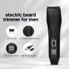 Beatslm Men's Beard Trimmer, 20 Length Adjustable, IPX7 Waterproof Cordless Hair Clipper, Stainless Steel T-Blade for Precision Facial Hair Trimming for Men, LED Display(Black) view 2