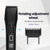 Beatslm Men's Beard Trimmer, 20 Length Adjustable, IPX7 Waterproof Cordless Hair Clipper, Stainless Steel T-Blade for Precision Facial Hair Trimming for Men, LED Display(Black) view 4