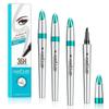3PC 3D Waterproof Eyebrow Tattoo Pencils,Eyebrow Microblading Pencil,4-Tipped Precise Brow Pen,Natural Makeup Fine Stroke Magic Eyebrow Pencil with 4 Micro-Fork Tip for women (dark brown) view 1