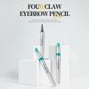 3PC 3D Waterproof Eyebrow Tattoo Pencils,Eyebrow Microblading Pencil,4-Tipped Precise Brow Pen,Natural Makeup Fine Stroke Magic Eyebrow Pencil with 4 Micro-Fork Tip for women (dark brown) view 4