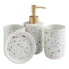 MAKEJ Bathroom Set Ceramic Toiletries Four-Piece Bathroom Accessories Hotel Club Model Room Kit Light view 1