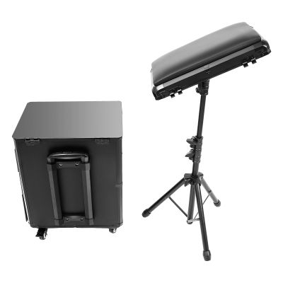 BANEBONE Pro Rolling Makeup Case with Detachable Tripod Stand, 3-Drawer Mobile Beauty Organizer, TSA Lock & Silent Wheels, All-in-One Portable Station for Professional MUA, Barber & Travel (Black)