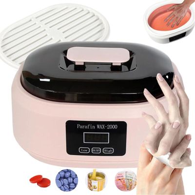 MTTXY Paraffin Wax Bath for Hands and Feet, 200W Paraffin Wax Heater, 2 Speed Temperature Control, 2L Capacity for Home Use Beauty Salon