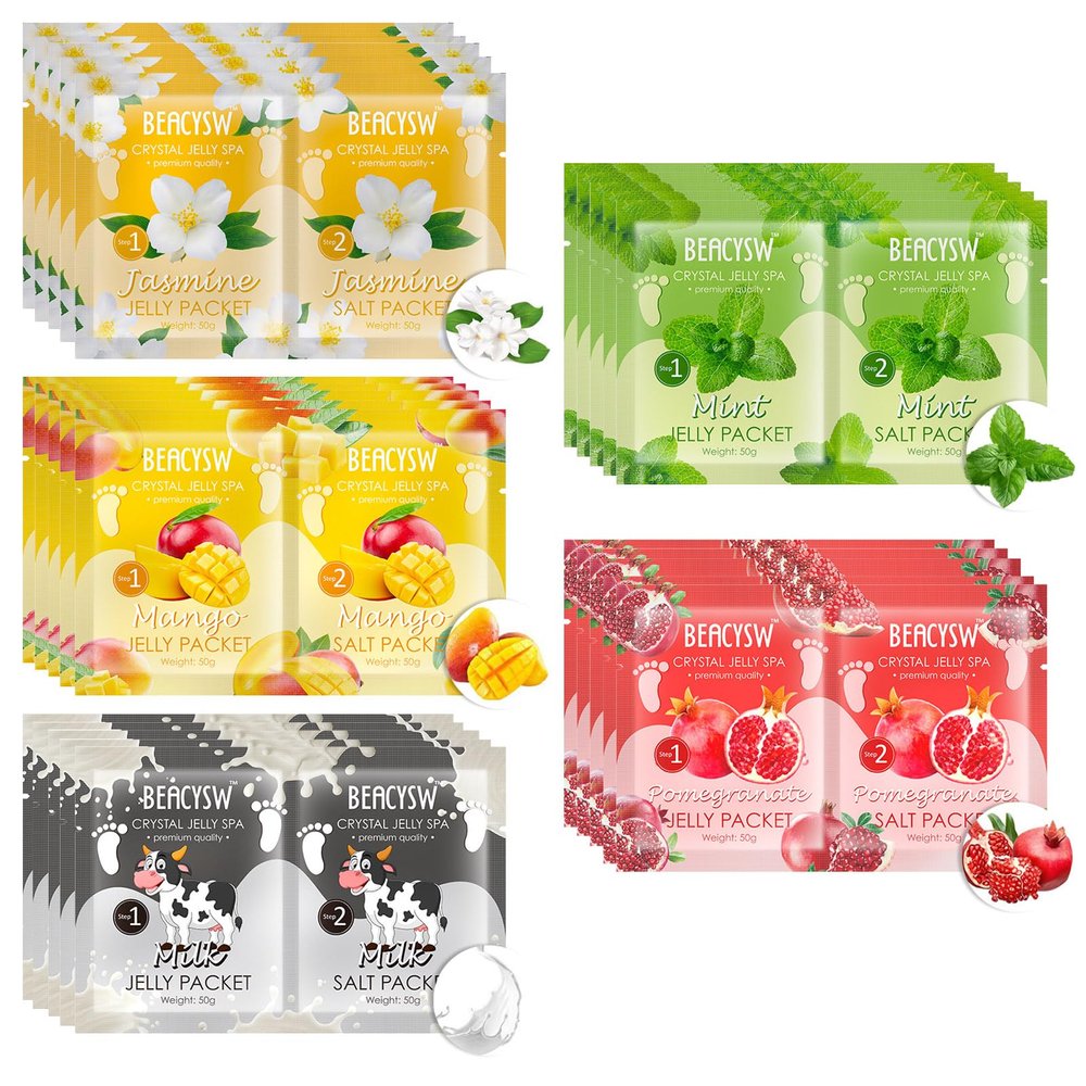 Jelly Spa Bath, Jelly Pedicure Foot Soak Packets, Foot Bath Salts Pedicure Foot Soak for Foot Care