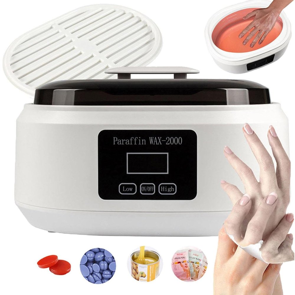 MTTXY Paraffin Wax Machine for Hands and Feet, 2000ml Paraffin Wax Warmer with Two Levels of Temperature Adjustment & Full Touch Buttons, Paraffin Wax Bath