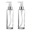 2PCS 120ml/4oz Empty Clear Glass Lotion Pump Press Bottles Soap Dispensers Refillable Cosmetic Makeup Essence Essential Oil Sample Packing Containers Jars view 1