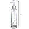 2PCS 120ml/4oz Empty Clear Glass Lotion Pump Press Bottles Soap Dispensers Refillable Cosmetic Makeup Essence Essential Oil Sample Packing Containers Jars view 2