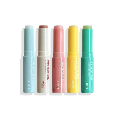 1 Set of 4/5 PCs Haa Astaxanthin Flavored Lip Balm Soft Moisturizing Plump Lipstick, Transparent Soothing Lip Lines Lip Balm (Set B, 5 PCs)