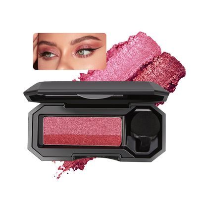 Hulyfw Dual Color Eyeshadow,Waterproof Glitter Eye Shadow,Smooth Texture Highly Pigmented Dual-Color Eyeshadow Shimmer Long Lasting For Eye Makeup(03#)