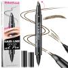 iMethod Curved Eyebrow Pen - Eyebrow Pencil, Brow Pencil 2-in-1 Dual-Ended Microblading Eyebrow Pen with Micro-Fork-Tip and Precise Brush-Tip Create Natural Hair-Like Brows, Last All-Day, Dark Brown view 1