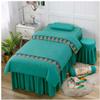 PAGOIAAR 4pcs Beauty Salon Bedding Massage Spa Cover Sets Beauty Bedspread Four-Piece Simple Chinese Style Beauty Salon Special Bedding Massage Bed Cover(Green,60 * 180cm) view 1