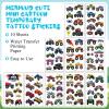 10 Sheets Monster Truck Temporary Tattoos,Fake Tattoo Stickers for Boys Party Favors Supplies,Cool Racing Cars Checkered Flag,Flames Tattoos Waterproof Tattoo Sticker Decor view 3
