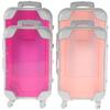 4Pcs Mini Suitcase Makeup Box for Travel Portable False Eyelashes Storage Case Compact Cosmetic Organizer for Women view 1