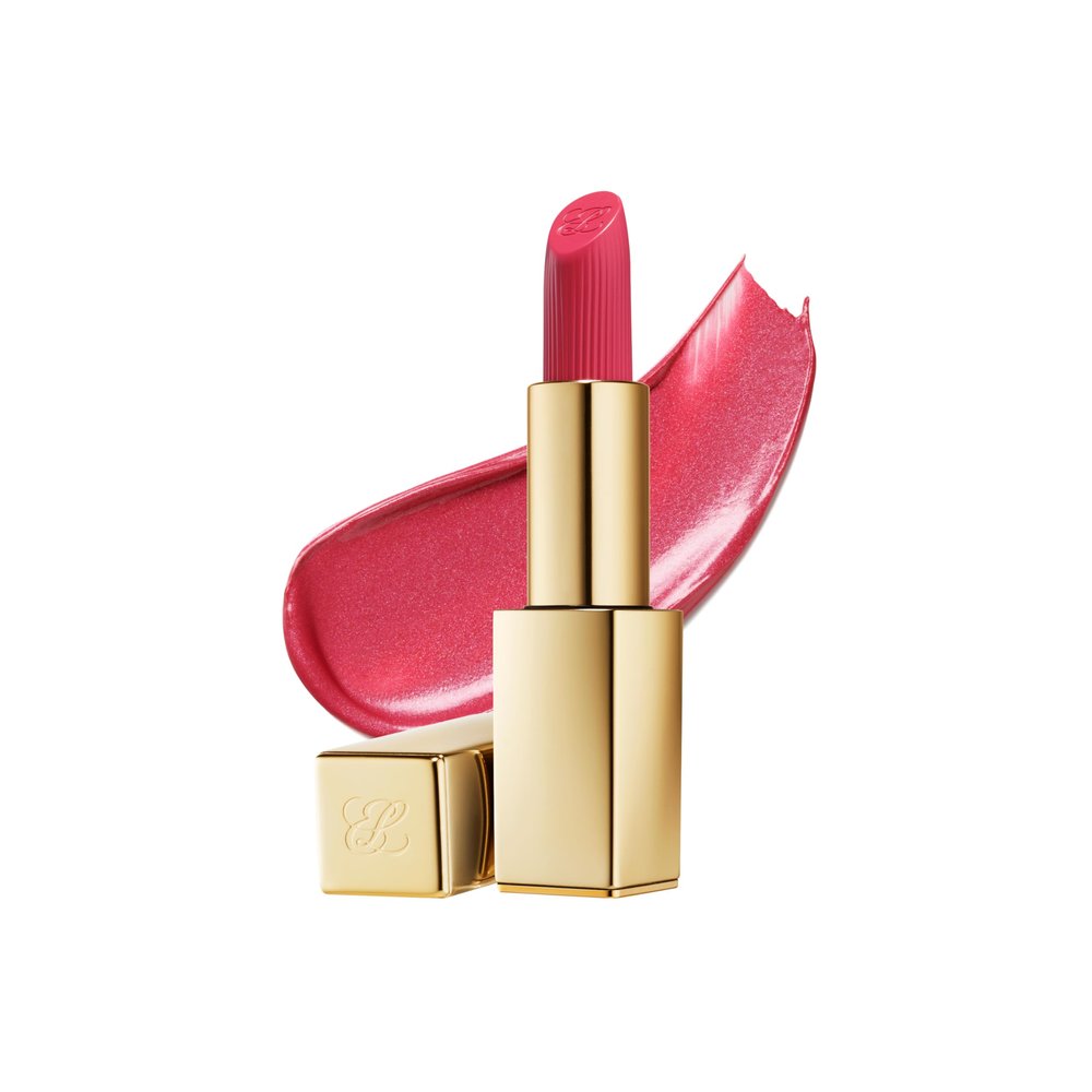 Este Lauder Pure Color Long-Lasting Hi-Lustre Lipstick for Women | Shimmer Finish, 0.12 Ounce, 565 Starlit Pink