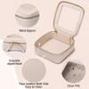 LOFOWN Small Clear Makeup Bag for Women Mini Cosmetic Bag Travel Toiletry Bag Purse Organizer with Zipper Car Essentials (Beige, Mini) view 4