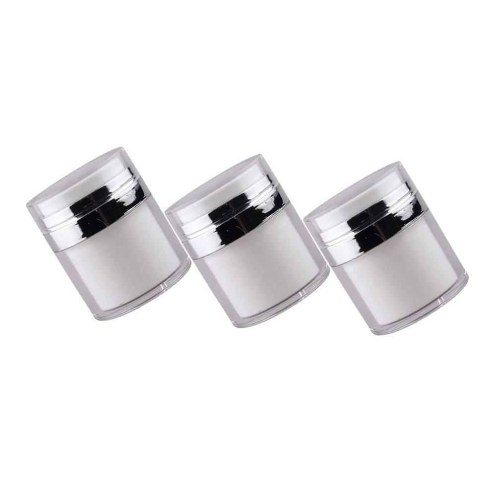 12 Pcs Press Cream Jar Travel Lotion Container Multipurpose Pump Jars Press-type Container Cosmetic Packing Bottles Pressing Type Bottle Empty Airless Lotion Bottle Cream Holder/1054