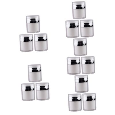 15 Pcs Press Cream Jar Lotion Storage Bottle Cosmetic Packing Bottles Travel Lotion Container Multipurpose Pump Jars Lotion Pump Bottle Cosmetics Container Airless Sub Cream Jars/1055