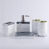 MAKEJ Hotel Supplies Factory Wash Gargle Set Hardware Resin Bathroom Five Piece Suite Supplies view 4