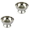 NOLITOY 2pcs Footed Shaving Bowl for Men Stainless Steel Shaving Mug Smooth Easy to Use and Practical for Grooming Enthusiasts view 1