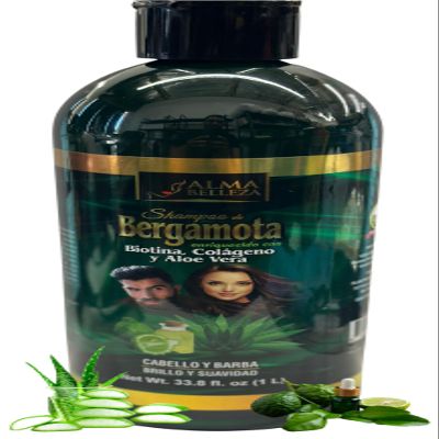 Alma Belleza Shampoo de bergamota biotina, colageno & Aloe Vera Net Wt 33.8 fl. oz