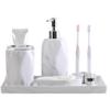 MAKEJ Marbled Bathroom Six-Piece Set Nordic Supplies Suite Toilet Gargle Cup Wash Household view 1