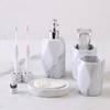 MAKEJ Marbled Bathroom Six-Piece Set Nordic Supplies Suite Toilet Gargle Cup Wash Household view 3