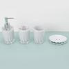 MAKEJ Bathroom Washroom Set Supplies Hand Sanitizer Bottle 4 Piece Acrylic Plastic Kit view 4