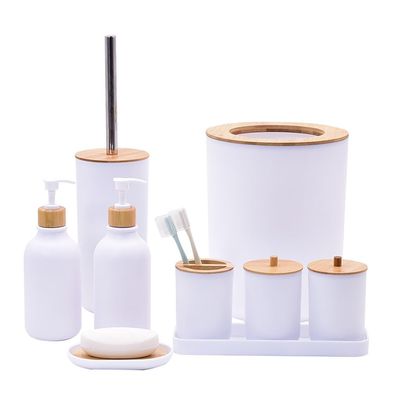 MAKEJ Toiletry Set Bathroom Bath Combination Kit Dental Cup Hand Sanitizer Bottle Supplies(E)