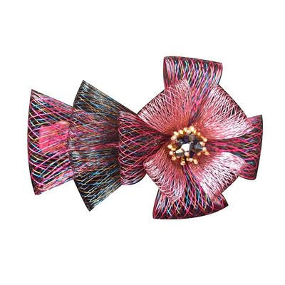 Handmade Style Copper Wire Hairpin Grab Hairpin Hair Accessories Hairpin Jewelry Headwear(pink)