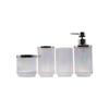 MAKEJ Glass Wash Set Glass Bathroom Four-Piece Vertical Striped Supplies House Home view 1