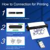 ATS886L Tattoo Stencil Printer with 15 Pcs Tattoo Transfer Paper Add Tattoo Stencil Paper 50pcs Transfer Paper 3 Layers A4 Size view 3
