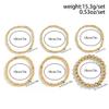 fxmimior Fashion Boho Dainty Beads Bracelets Simple Silver Gold Chain Bracelets Set for Women Adjustable Chunky Flat Cable Chain Beads Punk Bracelets for Women 6Pcs (Gold) view 4
