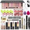28 Pcs All in One Full Makeup Kit for Women, Makeup Set for Women&Beginner,Eyeshadow, Foundation, Lipsticks, Eyeliner, Mascara, Brow Soap Make Up Gift Set for Women Teen Makeup Kit For Girl view 1