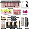 28 Pcs All in One Full Makeup Kit for Women, Makeup Set for Women&Beginner,Eyeshadow, Foundation, Lipsticks, Eyeliner, Mascara, Brow Soap Make Up Gift Set for Women Teen Makeup Kit For Girl view 2