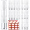 LUMINFLY Empty Lip Gloss Nail Oil Eyelash Cuticle Cosmetic Oil Pens 3 Ml Twist 50 Pens Gloss Transparent Comestic Makeup Brush Tip Pens Containers, With 63 Lip Pieces Stickers Oil view 4