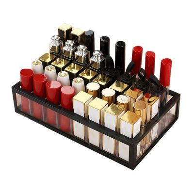 FZYEUO Cosmetic Organizer Multi Grid Lipstick Storage Shelf Desktop Transparent Lip Glaze Lipstick Finishing Box Dressing Table Cosmetic Storage Box Cosmetic Storage Case