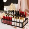 FZYEUO Cosmetic Organizer Multi Grid Lipstick Storage Shelf Desktop Transparent Lip Glaze Lipstick Finishing Box Dressing Table Cosmetic Storage Box Cosmetic Storage Case view 3