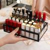 FZYEUO Cosmetic Organizer Multi Grid Lipstick Storage Shelf Desktop Transparent Lip Glaze Lipstick Finishing Box Dressing Table Cosmetic Storage Box Cosmetic Storage Case view 4