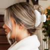 CAKURE Acrylic Claw Clip White Hair Clips Medium Hair Claw Clips Hair Accessories for Women and Girls (Pack of 2) view 3