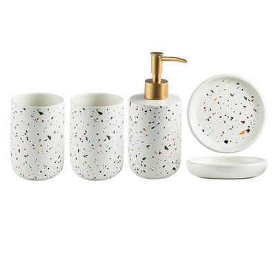 MAKEJ Sanitary Ware Set Ceramic Wash Four Bathroom Furnishing Hotel Club Room Kit Light