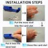 orilace 30Pcs Self Nose Piercing Kit- Blue Disposable Nose Piercing Gun Built-in Nose Stud, Safe Easy Use Painless At Home Nose Piercing Tool (G198+198) view 4
