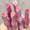 Blopuivo Jelly Lipstick,3 Colors Tinted Lip Stain Heart Mirror Lip Gloss,Hydrating Jelly Lipstick Long Lasting Moisturizing Tinted Lip Glaze,Non-sticky,Vivid Color Glossy Lip Makeup (A, Large) view 2