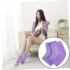 FRCOLOR 4pairs Heel Moisturizing Socks Gel Heel Socks Open Toe Design Ankle Pain Relief Moisture Locking Material for Men Women view 2